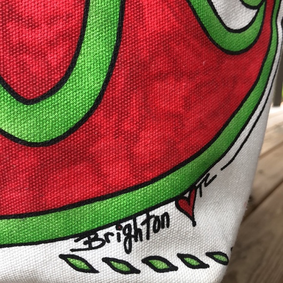 Like new! - BRIGHTON Christmas Love & Joy Double Sided Canvas Tote Bag - Picture 8 of 13